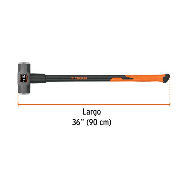 COMBA 12 LIBRAS C/ MANGO FIBRA DE VIDRIO 36" 16542 - TRUPER - Imagen 2