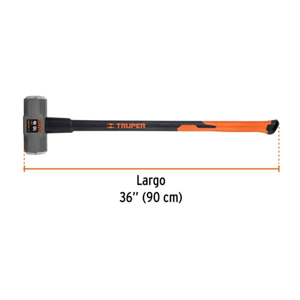 COMBA 16 LIBRAS C/ MANGO FIBRA DE VIDRIO 36" 16546 - TRUPER - Imagen 2