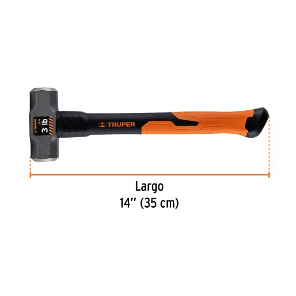 COMBA DE 3 LIBRAS C/ MANGO DE FIBRA DE VIDRIO 14" 19883 - TRUPER - Imagen 2