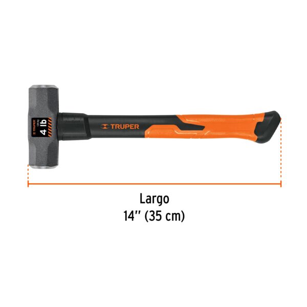 COMBA DE 4 LIBRAS C/ MANGO DE FIBRA DE VIDRIO 14" 16536 - TRUPER - Imagen 2