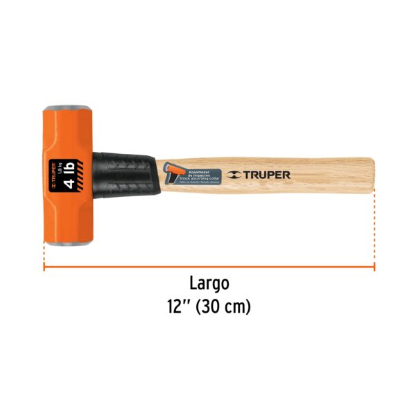COMBA DE 4 LIBRAS C/ MANGO DE MADERA 12" 16508 - TRUPER - Imagen 2