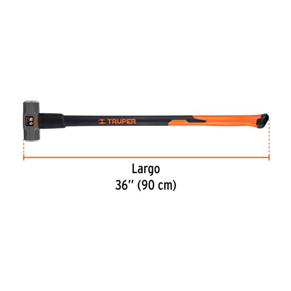 COMBA 6 LIBRAS C/ MANGO FIBRA DE VIDRIO 36" 19884 - TRUPER - Imagen 2