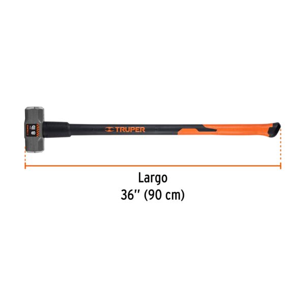COMBA 8 LIBRAS C/ MANGO FIBRA DE VIDRIO 36" 16538 - TRUPER - Imagen 2