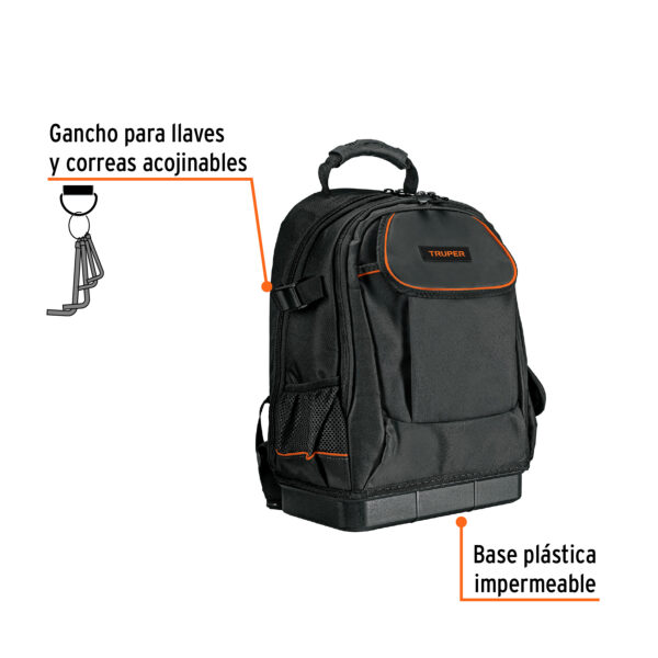 MOCHILA PORTAHERRAMIENTAS C/ BASE DE PVC 101375 - TRUPER - Imagen 3