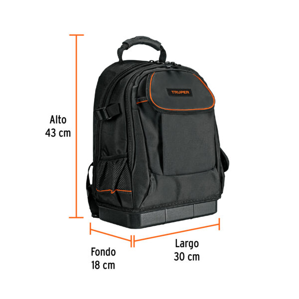MOCHILA PORTAHERRAMIENTAS C/ BASE DE PVC 101375 - TRUPER - Imagen 2