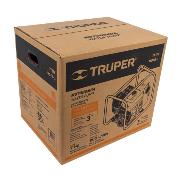 MOTOBOMBA 3" 7HP 900L MOTOR GASOLINA 212CC 4T 17117 - TRUPER - Imagen 5