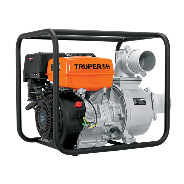 MOTOBOMBA 4" 9HP 1500L MOTOR GASOLINA 270CC 4T 17118 - TRUPER