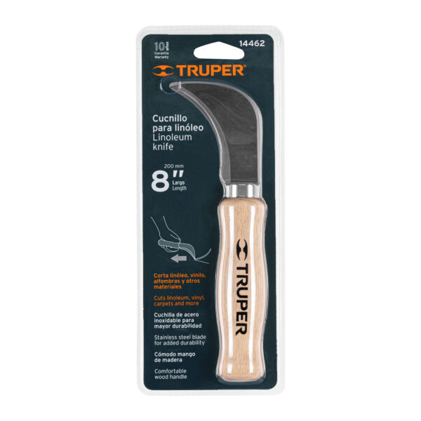 CUCHILLO PARA LINOLEO 7 1/2" ACERO INOXIDABLE 14462 - TRUPER - Imagen 4