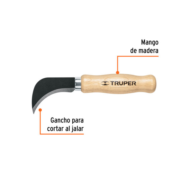 CUCHILLO PARA LINOLEO 7 1/2" ACERO INOXIDABLE 14462 - TRUPER - Imagen 3
