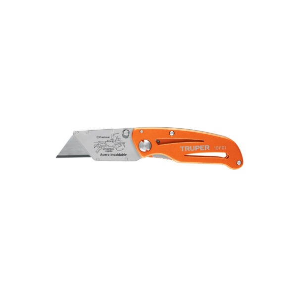 NAVAJA ABATIBLE 6" ALUMINIO CUCHILLA CAMBIO RÁPIDO ACERO INOX. 101101 - TRUPER