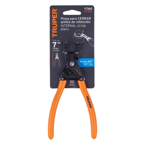 ALICATE P/ CERRAR ANILLOS C/ PUNTA A 90° 7" 17362 - TRUPER - Imagen 3