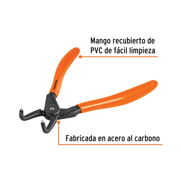 ALICATE P/ CERRAR ANILLOS C/ PUNTA A 90° 7" 17362 - TRUPER - Imagen 2