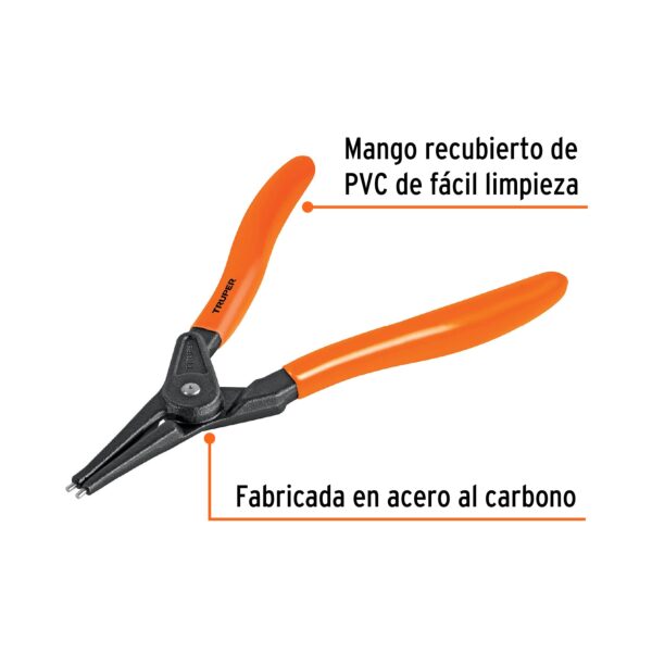 ALICATE P/ ABRIR ANILLOS C/ PUNTA RECTA 7" 17363 - TRUPER - Imagen 2