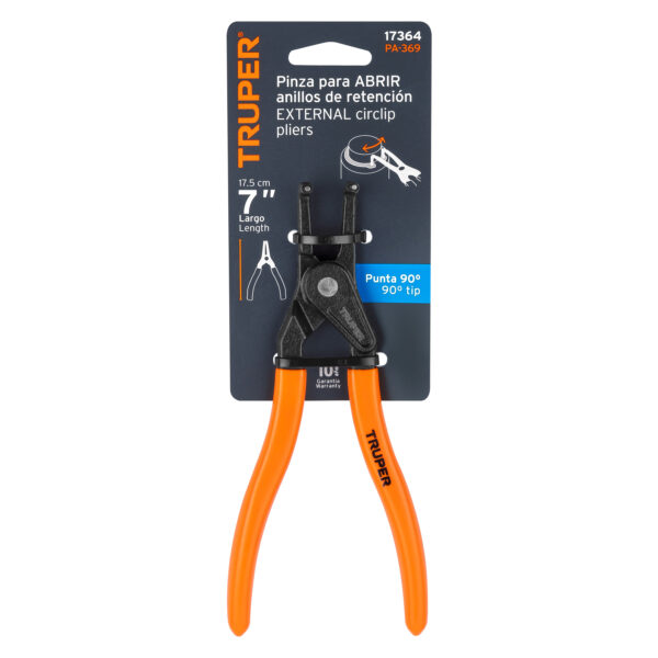 ALICATE P/ ABRIR ANILLOS C/ PUNTA A 90° 7" 17364 - TRUPER - Imagen 3