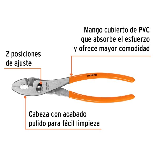 ALICATE MECÁNICO 10" MANGO DE PVC 17302 - TRUPER - Imagen 3
