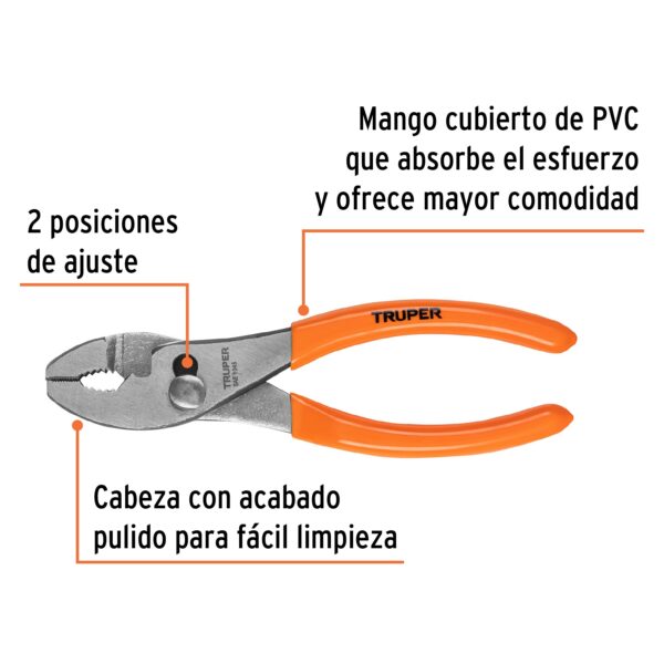 ALICATE MECÁNICO 6" MANGO DE PVC 17300 - TRUPER - Imagen 3