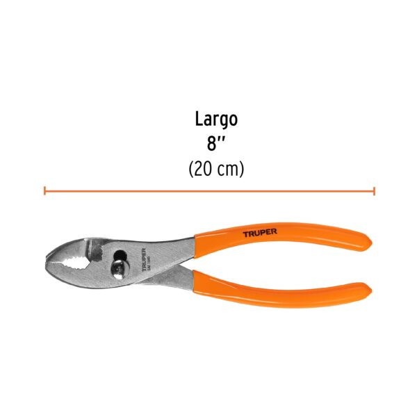 ALICATE MECÁNICO 8" MANGO DE PVC 17301 - TRUPER - Imagen 2