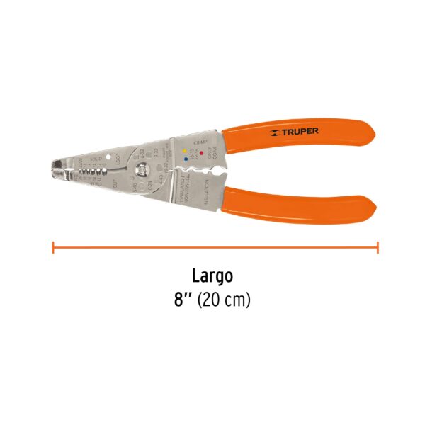 ALICATE PELACABLE 8" 24-12AWG 17357 - TRUPER - Imagen 2