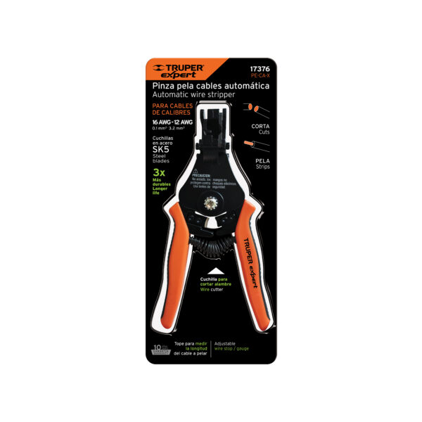 ALICATE PELACABLE AUTOMATICO 6" 16-12 AWG 17376 - TRUPER - Imagen 4