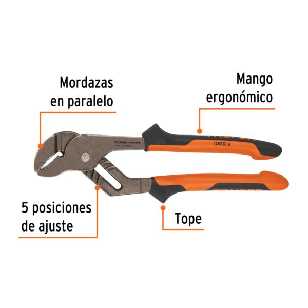 ALICATE PICOLORO 10" AISLADO 1000V COMFORTGRIP 13068 - TRUPER - Imagen 3