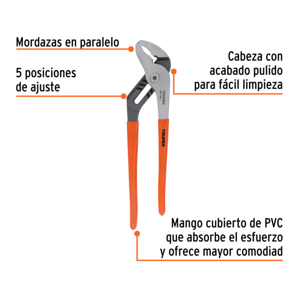 ALICATE PICOLOTO 12" MANGO DE PVC 17352- TRUPER - Imagen 3
