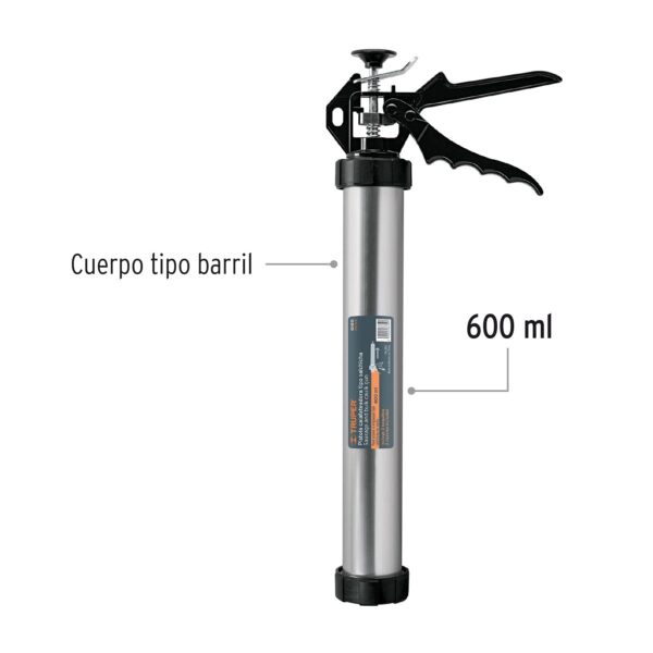 PISTOLA CALAFATERA PARA SALCHICHA 600ML 101931 - TRUPER - Imagen 3