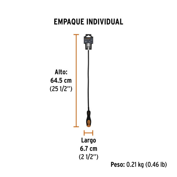 IMAN FLEXIBLE CON LED 58CM RECUPERA OBJETOS 15326 - TRUPER - Imagen 2
