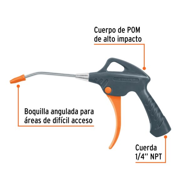 PISTOLA DE SOPLETE C/ BOQUILLA ANGULADA 10648 - TRUPER - Imagen 2
