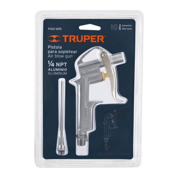PISTOLA DE SOPLETE DE ALUMINIO 90PSI 10647 - TRUPER - Imagen 3