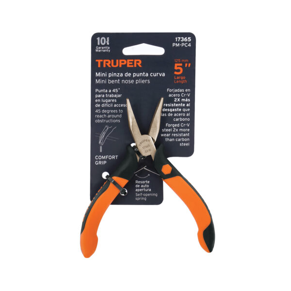 ALICATE DE PUNTA CURVA 5" COMFORTGRIP 17365 - TRUPER - Imagen 4