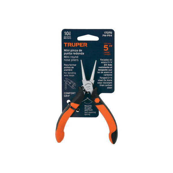 ALICATE DE PUNTA REDONDA 5" COMFORTGRIP 17370 - TRUPER - Imagen 5