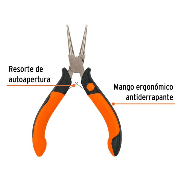 ALICATE DE PUNTA REDONDA 5" COMFORTGRIP 17370 - TRUPER - Imagen 4