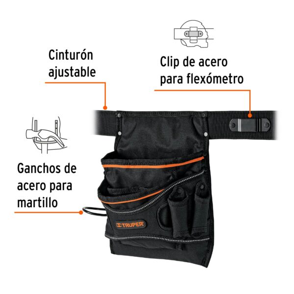 PORTA HERRAMIENTAS POLIESTER 13 COMPARTIMIENTOS 15313 - TRUPER - Imagen 3