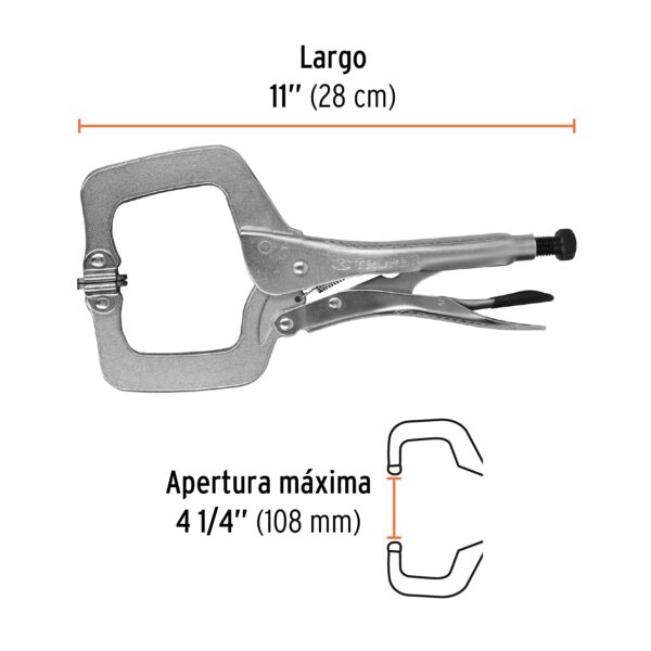 ALICATE DE PRESION 11" AUTOAJUSTABLE 17427 - TRUPER - Imagen 2