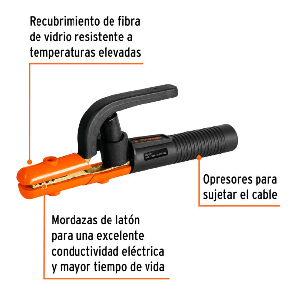 TENAZA PORTA ELECTRODO 300A, 253MM, 2/0 AWG, 14232 - TRUPER - Imagen 3