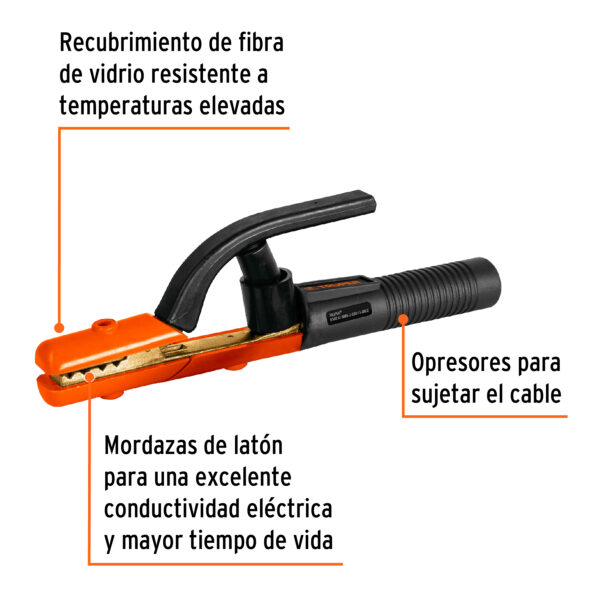 TENAZA PORTA ELECTRODO 500A, 315MM, 4/0 AWG, 14233 - TRUPER - Imagen 3
