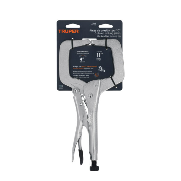 ALICATE DE PRESION 11" TIPO C FIJO 17417 - TRUPER - Imagen 4