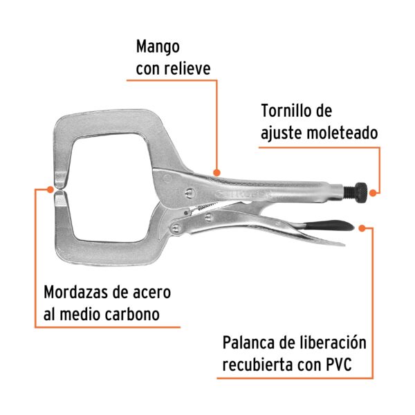 ALICATE DE PRESION 11" TIPO C FIJO 17417 - TRUPER - Imagen 3