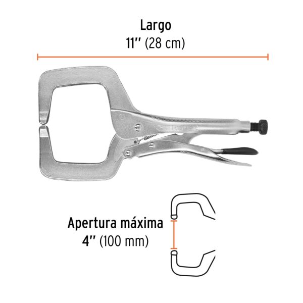 ALICATE DE PRESION 11" TIPO C FIJO 17417 - TRUPER - Imagen 2