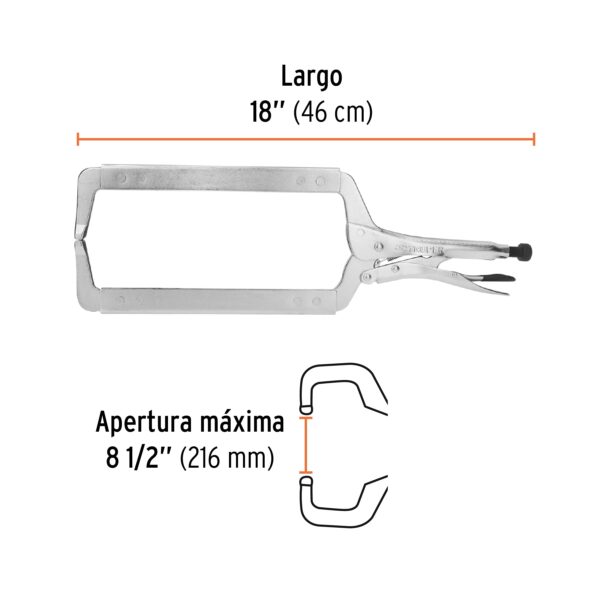 ALICATE DE PRESION 18" TIPO C FIJO 17418 - TRUPER - Imagen 2