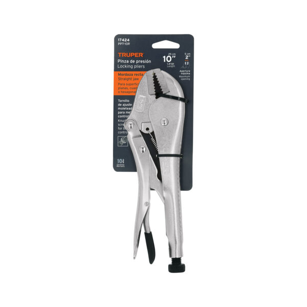 ALICATE DE PRESION 10" MORDAZA RECTA 17424 - TRUPER - Imagen 5