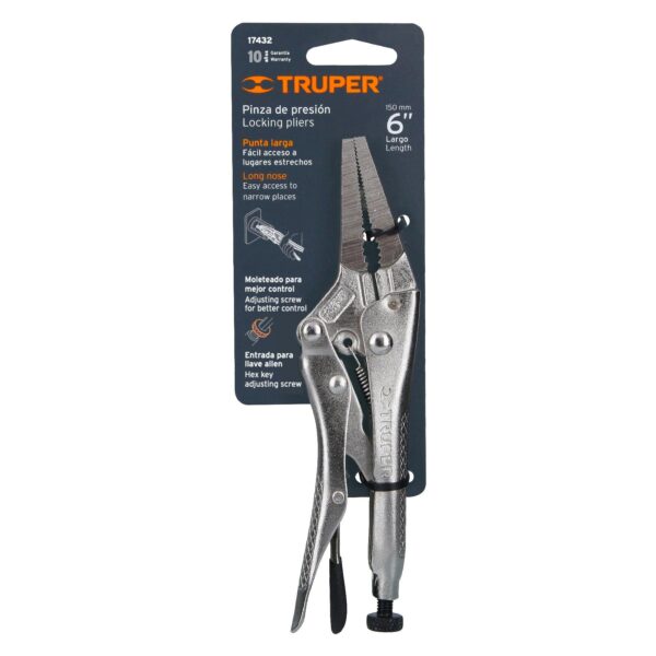 ALICATE DE PRESION 6" PUNTA LARGA 17432 - TRUPER - Imagen 3