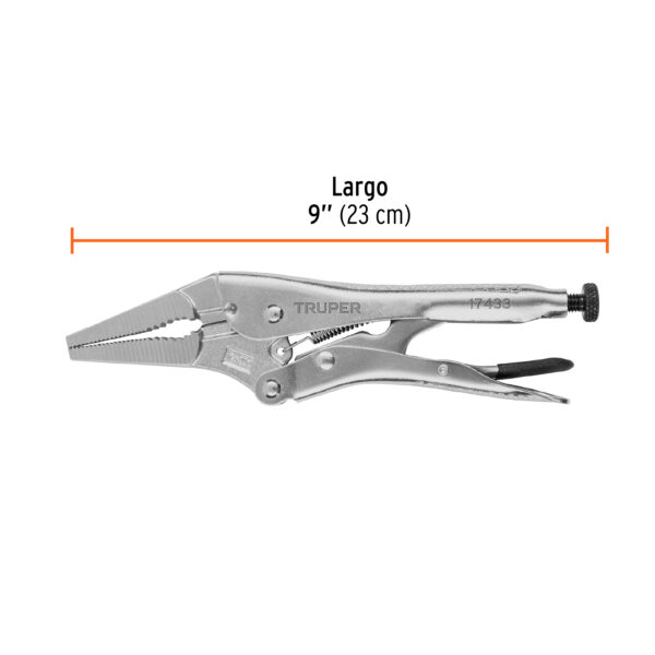 ALICATE DE PRESION 9" PUNTA LARGA 17433 - TRUPER - Imagen 2