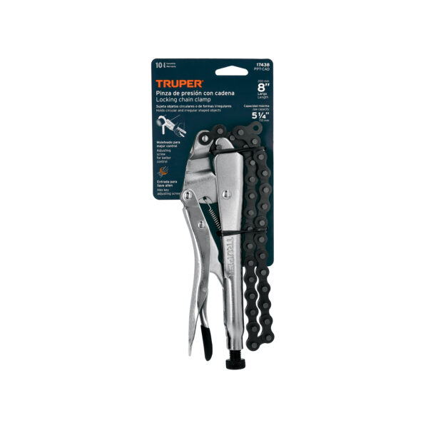 ALICATE DE PRESION 8" CON CADENA 50CM 17438 - TRUPER - Imagen 4
