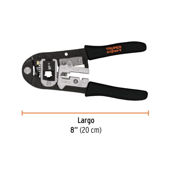 PINZA PONCHADORA 8" RJ45 RJ9 RJ11 RJ12 18343 - TRUPER - Imagen 2