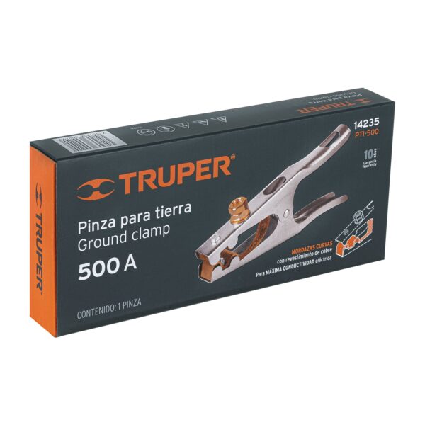 TENAZA PARA TIERRA, ACERO GALVANIZADO 500A, 215MM, 350GR, 14235 - TRUPER - Imagen 4