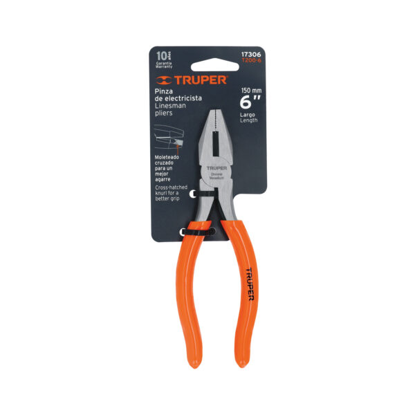 ALICATE UNIVERSAL 6" MANGO PVC 17306 - TRUPER - Imagen 4