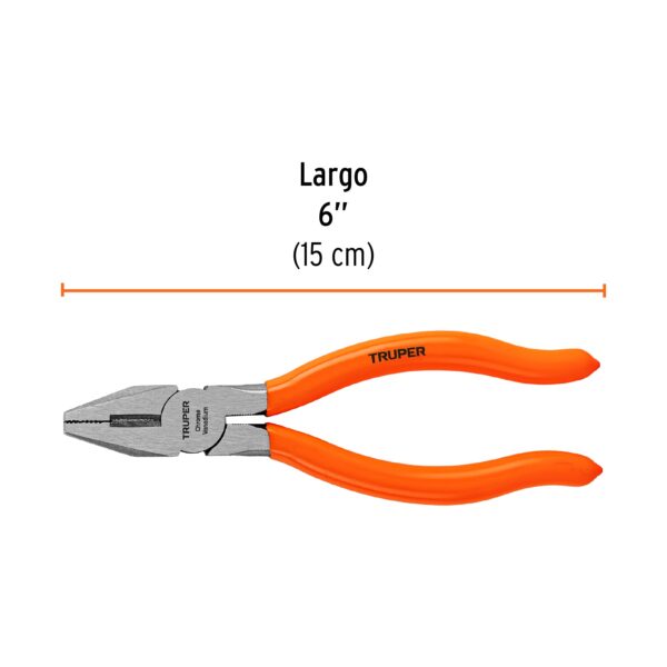 ALICATE UNIVERSAL 6" MANGO PVC 17306 - TRUPER - Imagen 2