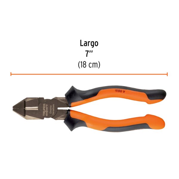 ALICATE UNIVERSAL 7" AISLADO 1000V COMFORTGRIP 17338 - TRUPER - Imagen 3