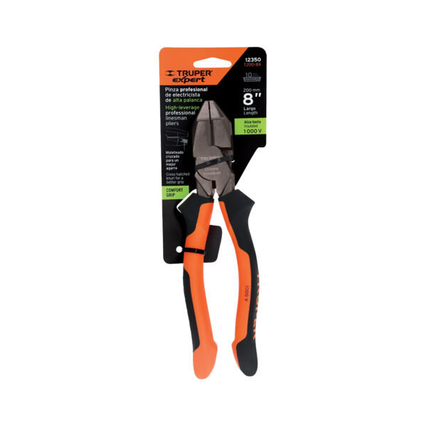 ALICATE UNIVERSAL 8" AISLADO 1000V COMFORTGRIP 12350 - TRUPER - Imagen 4